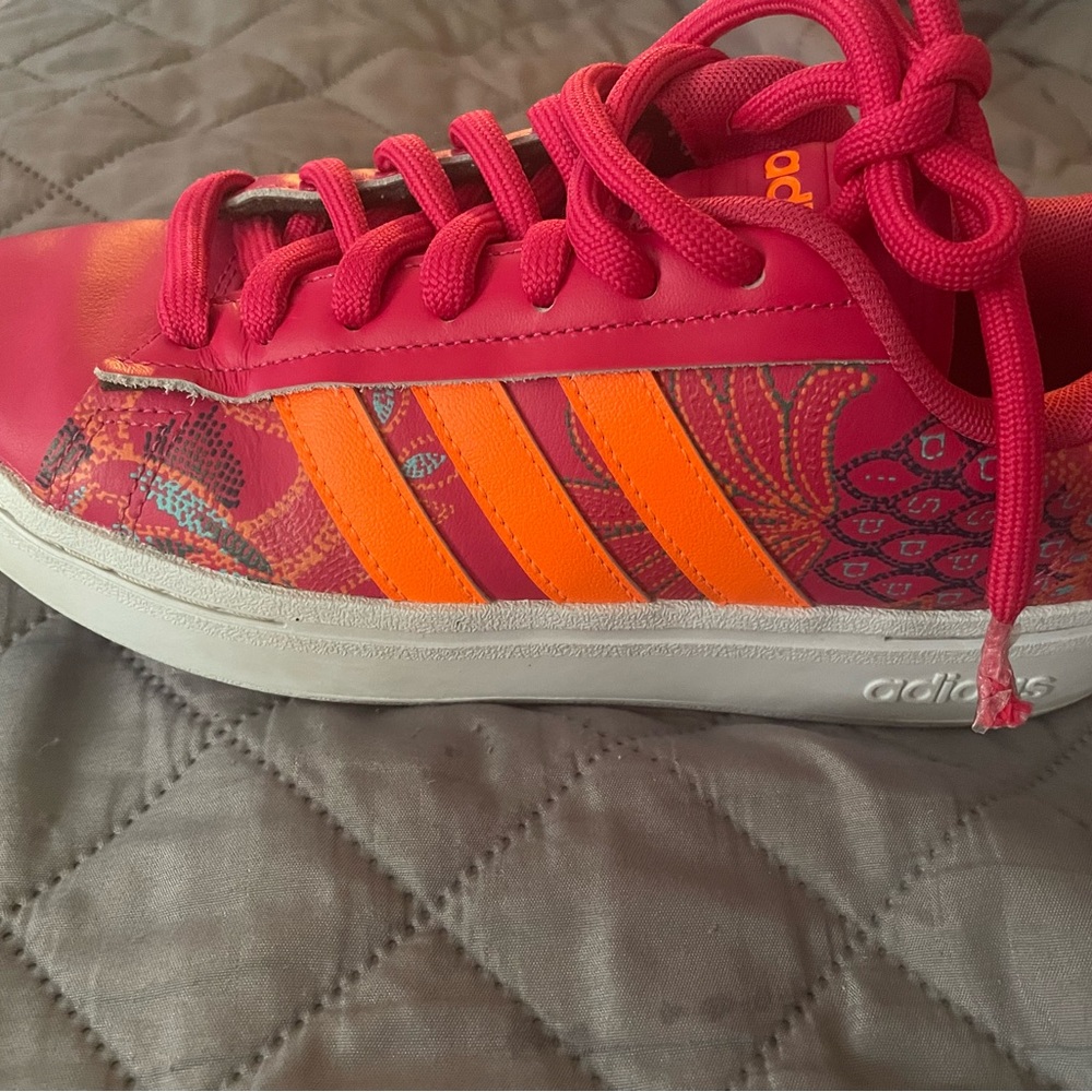 Adidas Vibrant Pink and Orange Sneakers - Picture 3 of 10